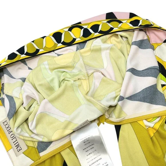 EMILIO PUCCI Vintage Logo Multicolor Shirt Pants Set #38 Button Zip [106008] - Picture 14 of 16